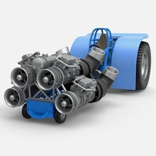 ziehen Traktor 4 Jet Motoren 125 drucken bereit 3d Modell Cosplayartikelrock 3d print model - Mito3D