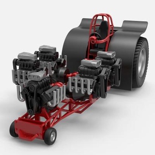 ziehen Traktor 5 Motoren v8 1 25 Cosplayartikelrock 3d print model - Mito3D