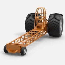 pulling tractor chassis 125 - print ready 3d model cosplayitemsrock 3d print model - Mito3D