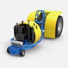 ziehen Traktor radial Motor 125 drucken bereit 3d Modell Cosplayartikelrock 3d print model - Mito3D