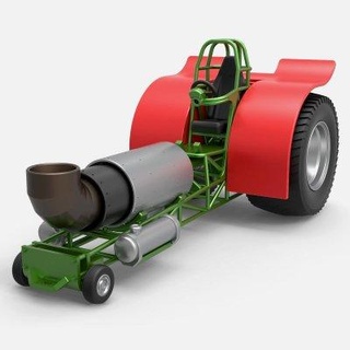 pulling tractor single jet engine 1 25 cosplayitemsrock 3d print model - Mito3D