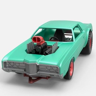 puxar caminhão 2wd carro Concha 1 25 itens cosplay rock 3d print model - Mito3D