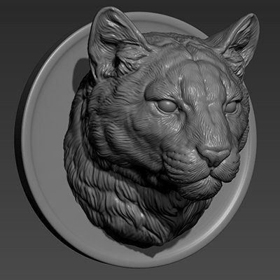 puma cougar head - print ready 3d model guninnik81 3D print model - Mito3D