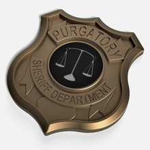 purgatory sheriff department badge print ready 3d model 3d print model - Mito3D