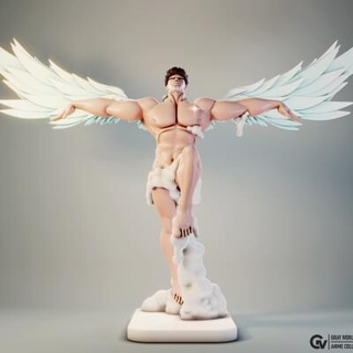 puri prisionero ángel estilo one punch hombre 3d impresión modelo gris mundo corporación 3d print model - Mito3D