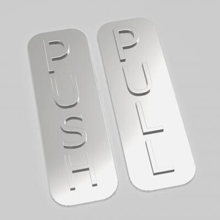 push pull door sign - 3d print model sanchiesp  3d print model - Mito3D