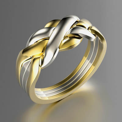 puzzle rings 0071 - 3d print model 3djewelrysquad 3D print model - Mito3D