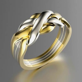 rompecabezas anillos 0071 3d impresión modelo 3djewelrysquad 3d print model - Mito3D