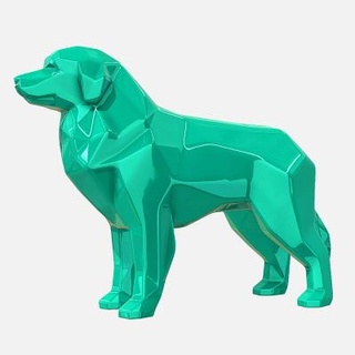pirenaico montaña perro 3d impresión modelo lowpoly 3d print model - Mito3D