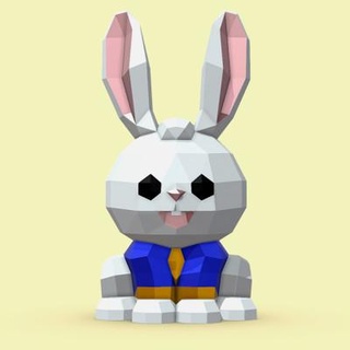 lapin lowpoly impression 3d print model - Mito3D