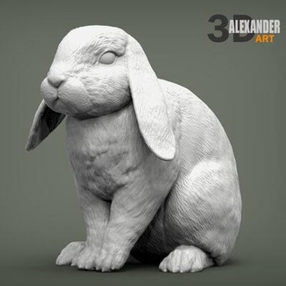 rabbit ram 3d print model alexander3dart 3d print model - Mito3D