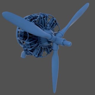 radial engine pw r1830 1 6 scale carlo cestra 3d print model - Mito3D
