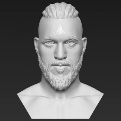 ragnar lothbrook vichinghi busto pronti per la stampa del modello 3d qui vikings, serie tv di corrente misura 5 cm altezza, ma è libero scala il file zip contiene obj, stl creato zbrushse avete domande non esitate a contattarmi rispondere al più presto invitiamo controllare le mie altre celebrità modelli 3D print model - Mito3D