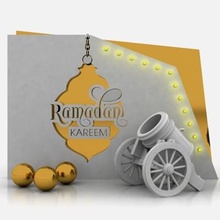 Ramadan karreem Arabo lettere decorazione Stampa pronto 3d modello 3d print model - Mito3D