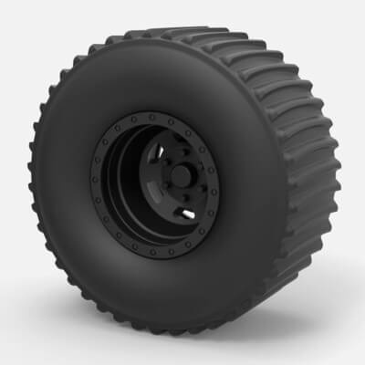 rear wheel dirt dragster - 3d print model by cosplayitemsrock 3d print model - Mito3D