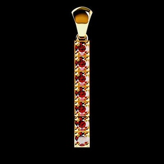 rectangular pendant necklace garnet yurecs 3d print model - Mito3D