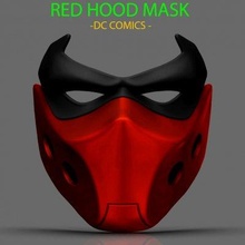red hood mask - dc comics print ready 3d model 3d print model - Mito3D