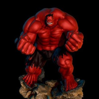 vermelho hulk estátua henna extra 3d print model - Mito3D