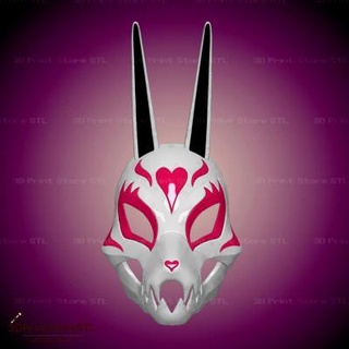 red mask neon white game - fan art 3d print model 3dprintstorestl 3d print model - Mito3D