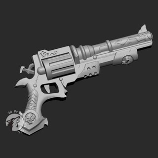 rachat pistolet Darksiders 3d impression modèle 3dprintstorestl 3d print model - Mito3D