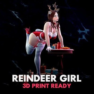 Rentier Mädchen Kaladrasch 3d print model - Mito3D