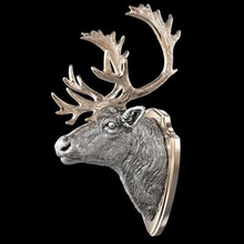 reindeer head print ready 3d model element jewelry craftonly trianglesno bump no displacepure geometry onlythe file printing 3d print model - Mito3D