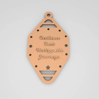 resilience fuels unstoppable journeys cute keychain - 3d print model pk3dstore 3d print model - Mito3D