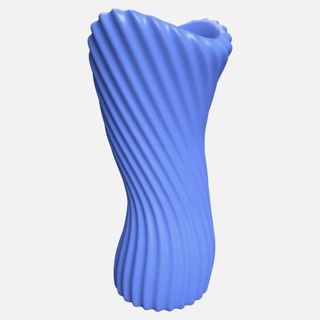 ribbed twisted vase universe 3d 3d print model - Mito3D