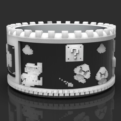 ring 8bit super mario 1985 - print ready 3d model trademan1986 3D print model - Mito3D