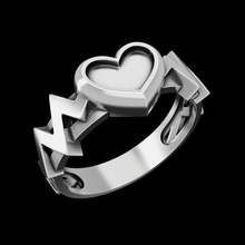 ring heart print ready 3d model 3d print model - Mito3D