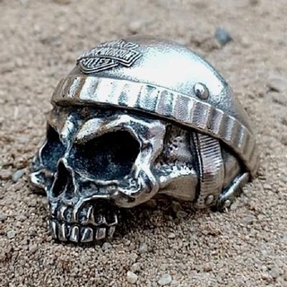 anillo cráneo Harley pequeño 3design 3d print model - Mito3D