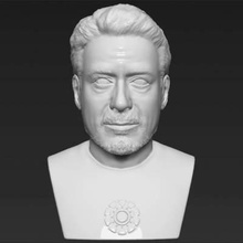 robert downey jr tony stark bust print ready 3d model here iron man printing current size 5 cm height but you free scale it zip file contains obj stl created zbrushif have any questions please don't hesitate contact me respond asap encourage check my other celebrity models 3d print model - Mito3D