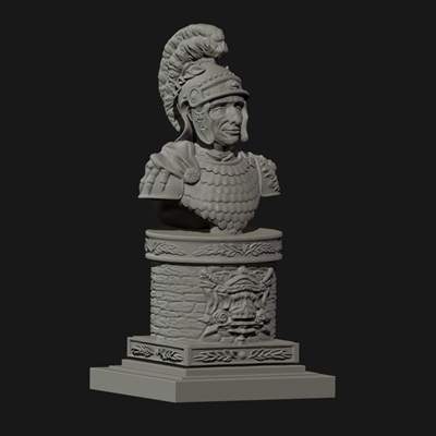 römischer Soldat druckfertige 3d Modell - statuette des römischen Soldaten geeignet färben 3D print model - Mito3D