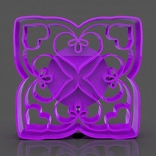 romantic hearts cookie cutter print ready 3d model 3d print model - Mito3D