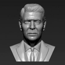 ronald reagan bust print ready 3d model here printing current size 5 cm height but you free scale it zip file contains obj stl created zbrushif have any questions please don't hesitate contact me respond asap encourage check my other celebrity models 3d print model - Mito3D