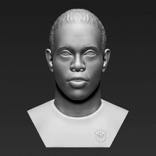ronaldinho bust print ready 3d model here printing current size 5 cm height but you free scale it zip file contains obj stl created zbrushif have any questions please don't hesitate contact me respond asap encourage check my other celebrity models 3d print model - Mito3D