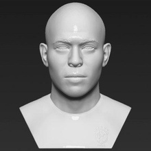 ronaldo nazario brazil bust print ready 3d model here luis lima printing current size 5 cm height but you free scale it zip file contains obj stl created zbrushif have any questions please don't hesitate contact me respond asap encourage check my other celebrity models 3d print model - Mito3D