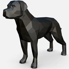 rottweiler figura impresión Listo 3d modelo lowpoly 3d print model - Mito3D