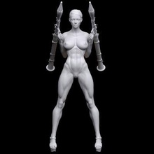 rpg girl naked print ready 3d model 3d print model - Mito3D