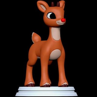 Rudolph red nosed reno juguetes tontos 3d print model - Mito3D