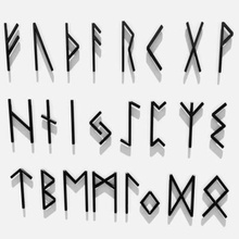 runes print ready 3d model elder futhark rune alphabet there included two stl files asciistl binarystl all gatheredfor single one specific can found singlerunes stlrar archive onscreen max comes three different materials mental ray arch & design raytrace standard only material works fbx formatthe promo pictures rendered 3d print model - Mito3D