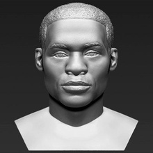 russel westbrook bust print ready 3d model here printing current size 5 cm height but you free scale it zip file contains obj stl created zbrushif have any questions please don't hesitate contact me respond asap encourage check my other celebrity models 3d print model - Mito3D