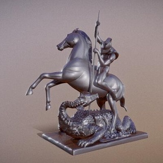Santo Jorge continuar estatua 3d impresión adminpievejumps 3d print model - Mito3D