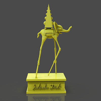 Salvador Dali éléphants paburoviii 3D print model - Mito3D
