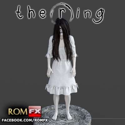 samara ring horror figure - 3d print model by romfx 3d print model - Mito3D