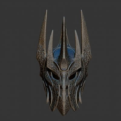 sauron capacete senhor of argolas 3d impressão modelo by blackstar90 3D print model - Mito3D