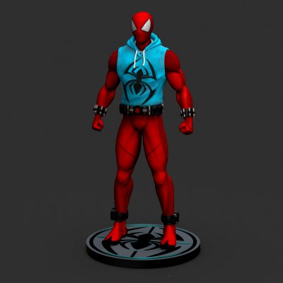 escarlate aranha spider homem maravilha histórias quadrinhos impressão pronto 3d modelo 3D print model - Mito3D