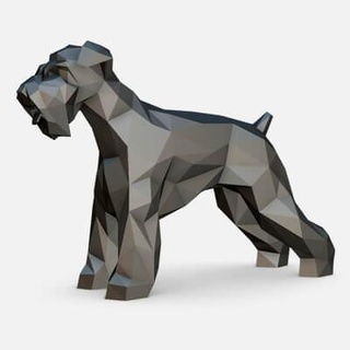 schnauzer cão figura 3d impressão modelo pobre 3d print model - Mito3D