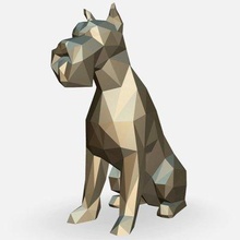 Schnauzer köpek şekil Yazdır hazır 3d model düşük poli 3d print model - Mito3D