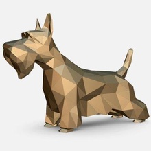 scottish terrier figure - print ready 3d model lowpoly 3d print model - Mito3D